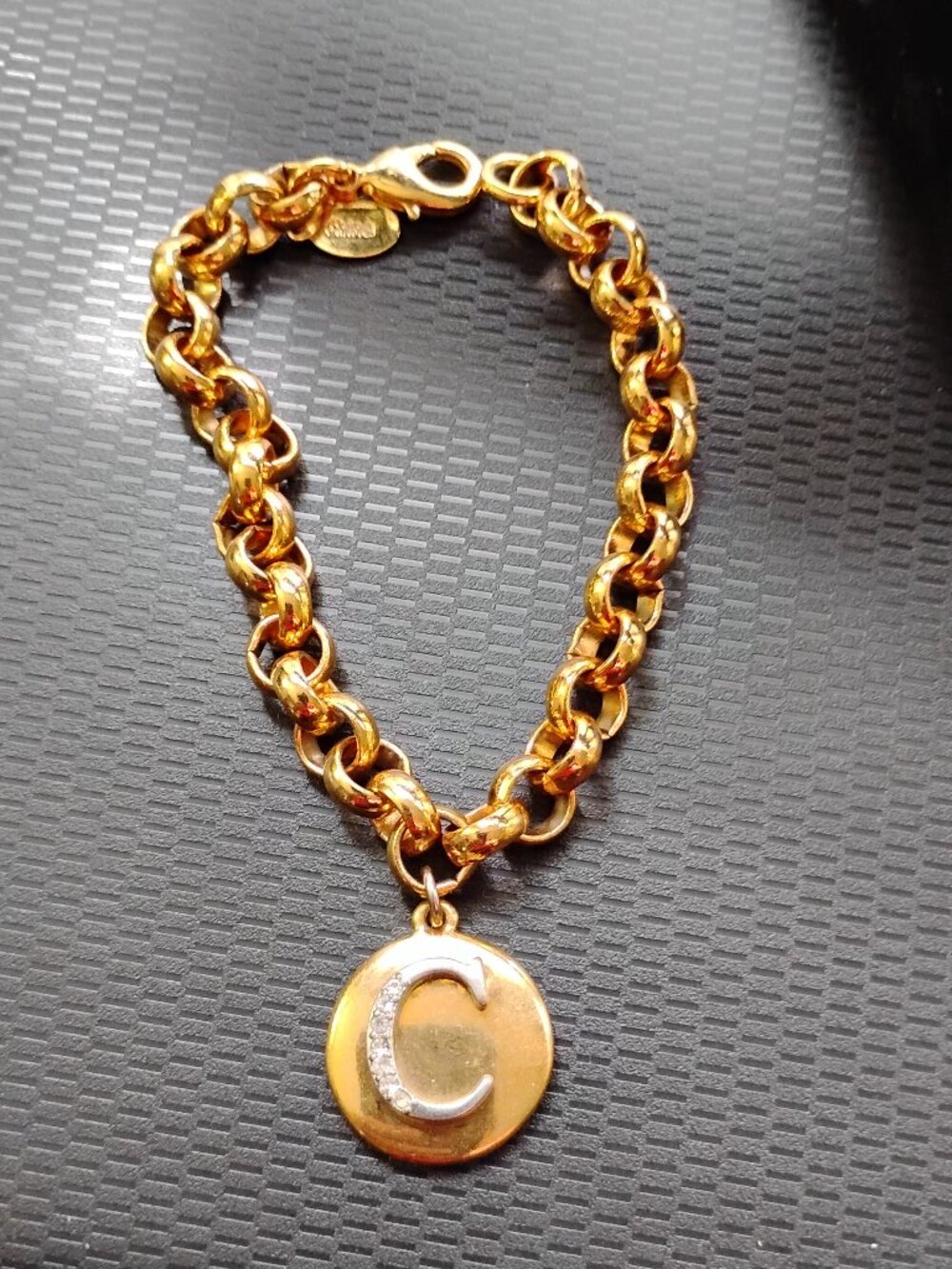 Joan Rivers C Initial Bracelet